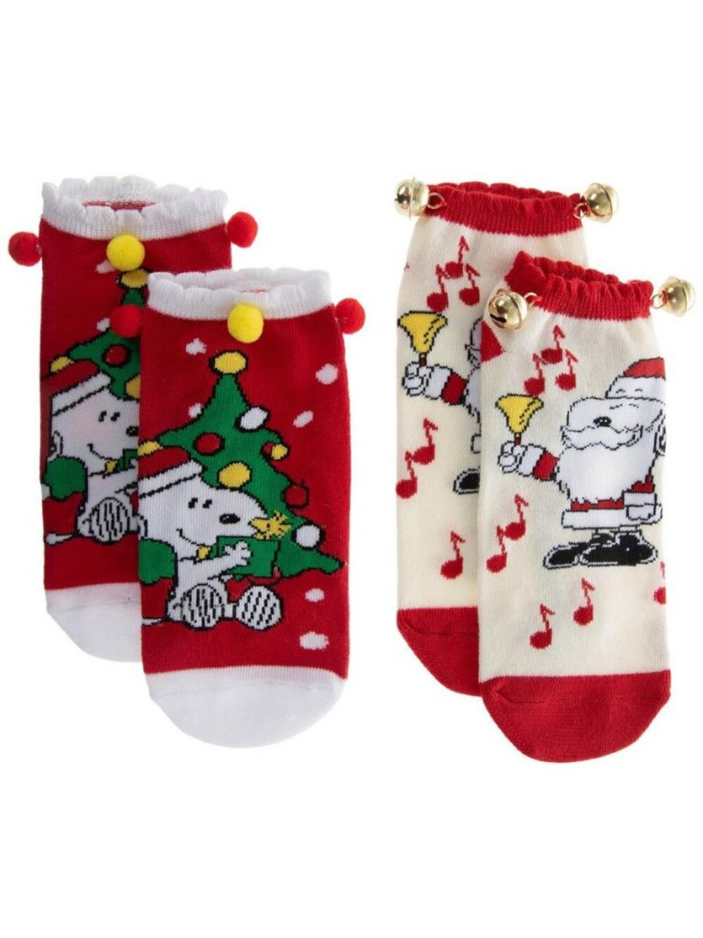 Peanuts Snoopy & Woodstock Christmas Ankle Socks